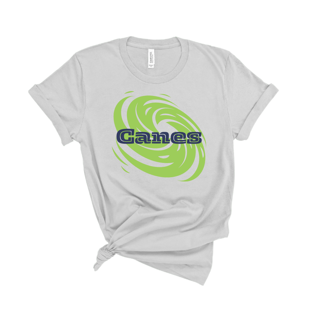 Canes on Top Gray Graphic Tee