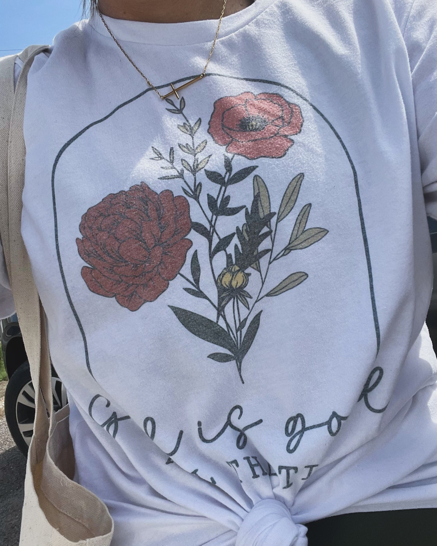 God is Good Floral Graphic Tee