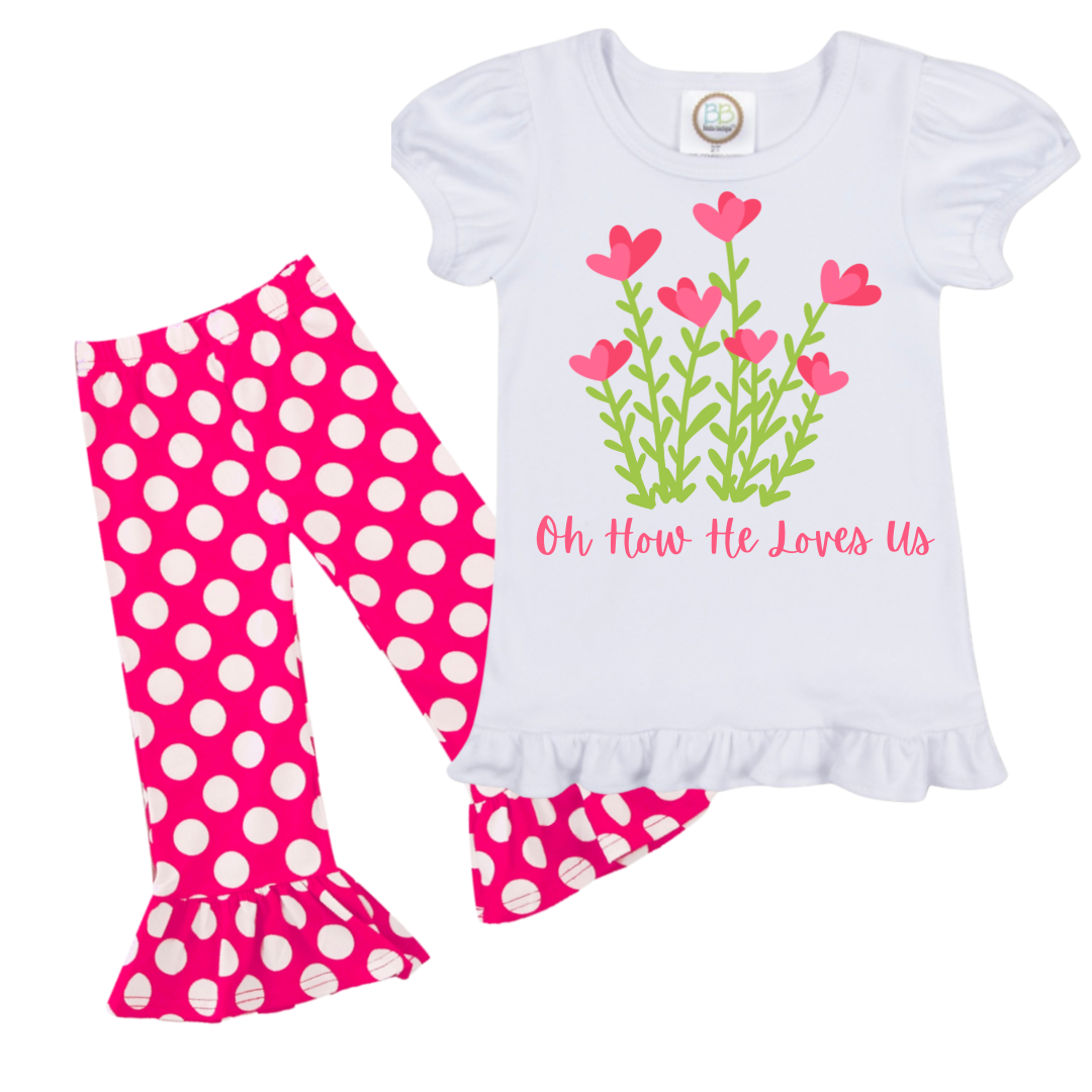 PRE-ORDER | Girl’s Polka Dot Ruffle Pants