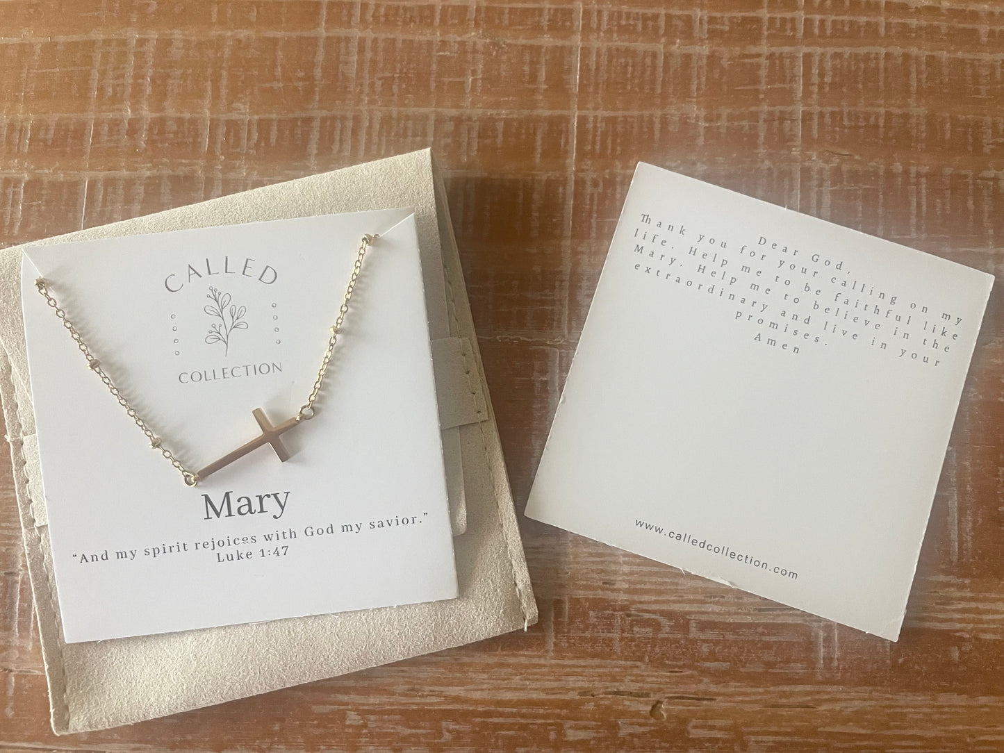 Mary Signature Cross Necklace