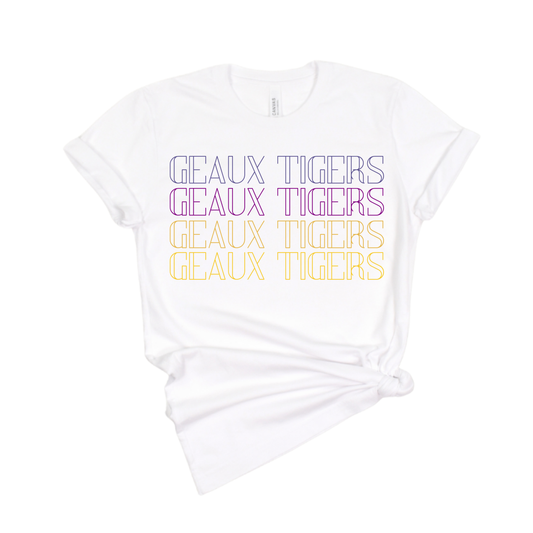 Geaux Tigers Retro Colors Graphic Tee