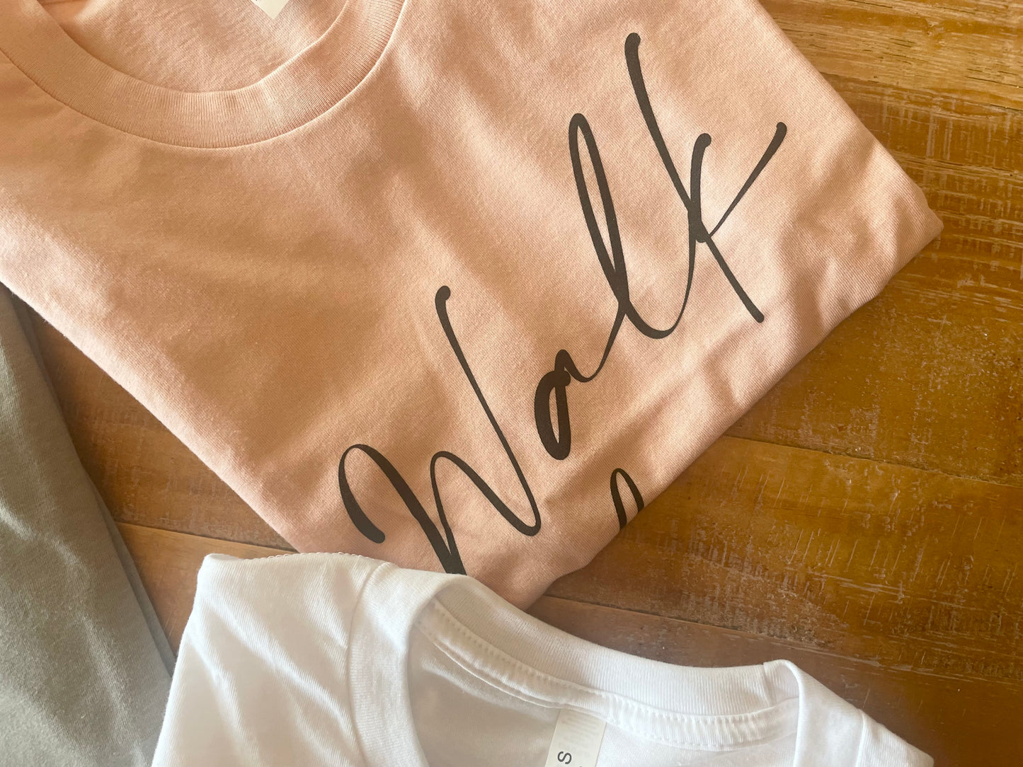 Walk by Faith Peach Graphic Tee