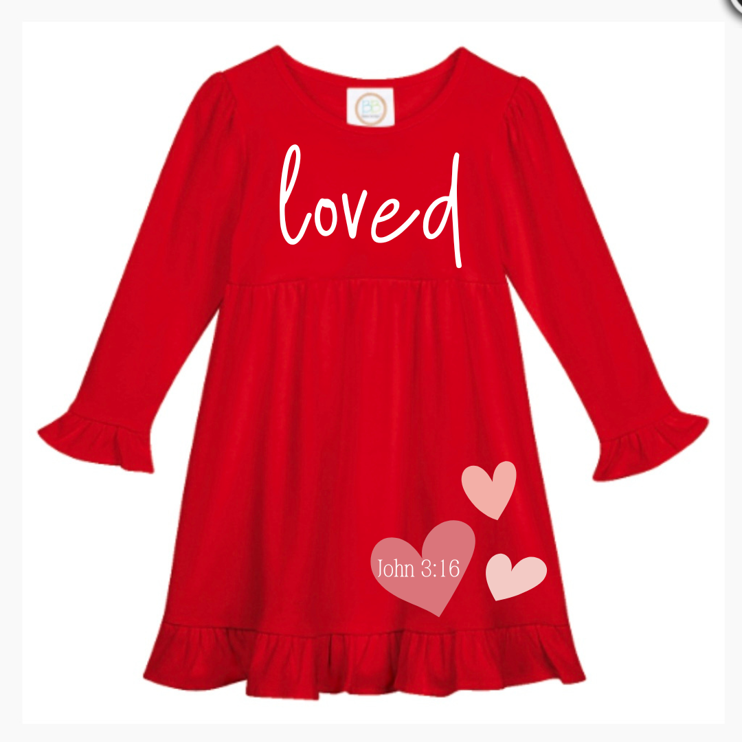 PRE-ORDER | John 3:16 Girl’s Ruffle Dress