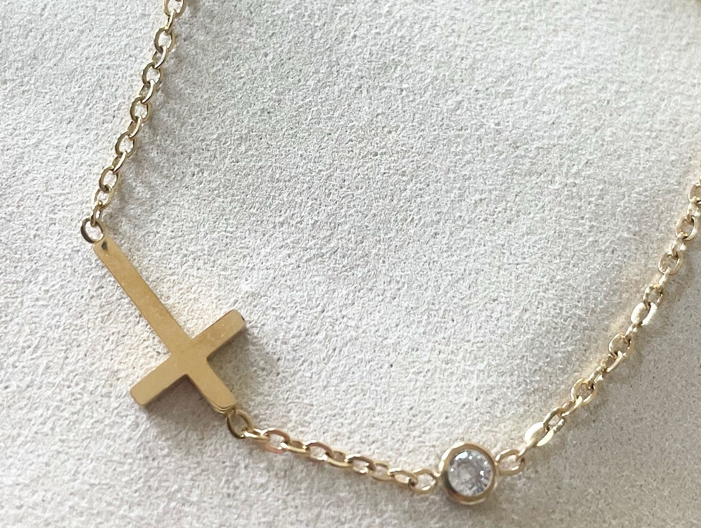 Mary Signature Cross Bracelet