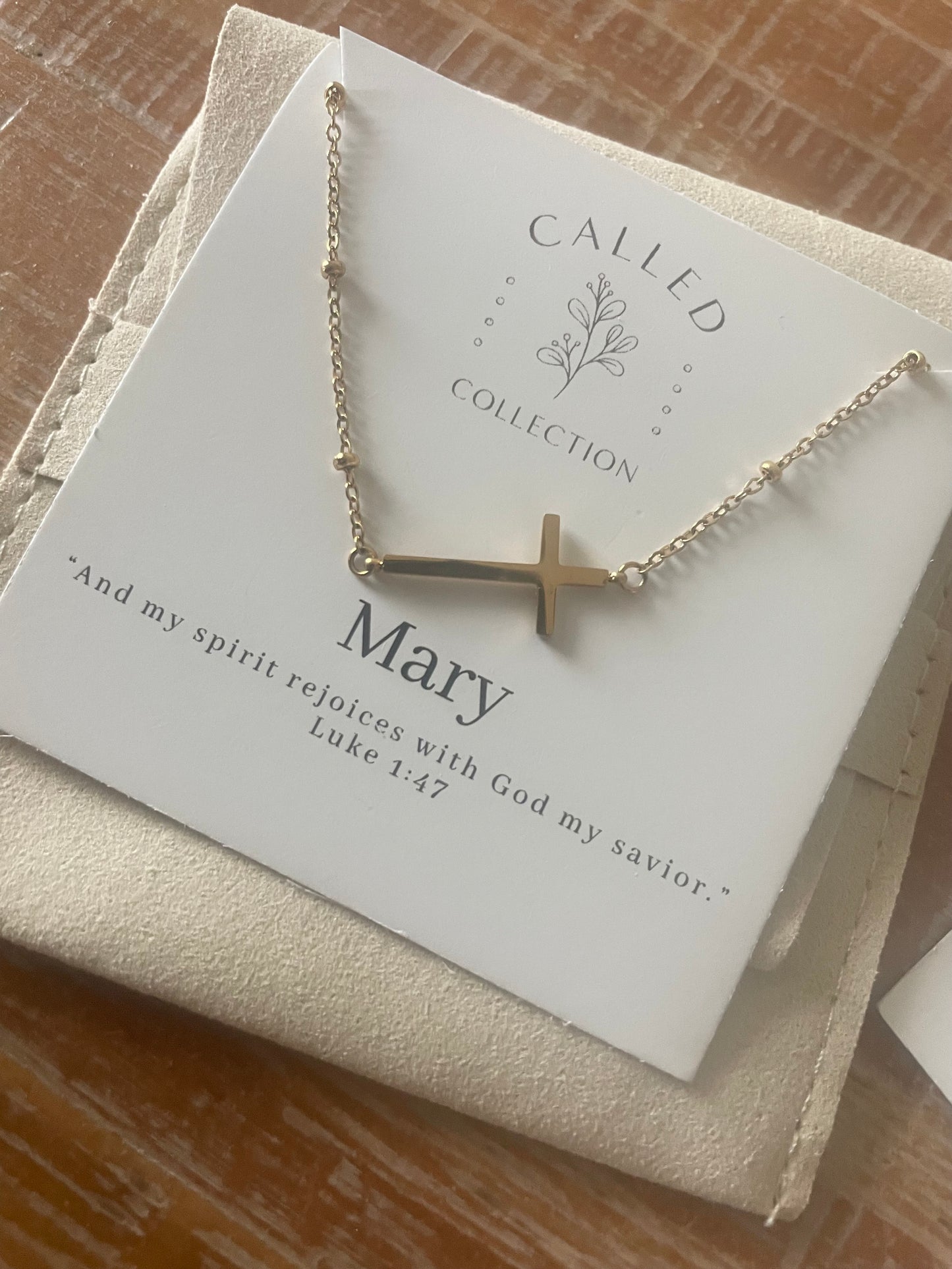 Mary Signature Cross Necklace