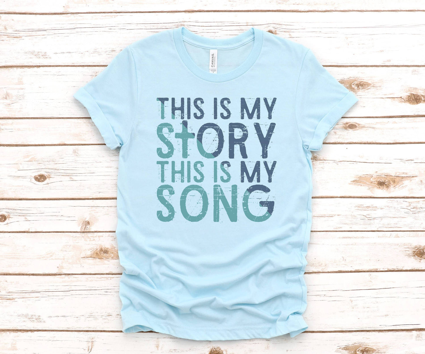 This is My Story This is My Song Iced Blue Graphic Tee