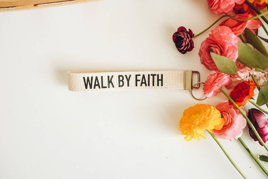 Walk By Faith Keychain